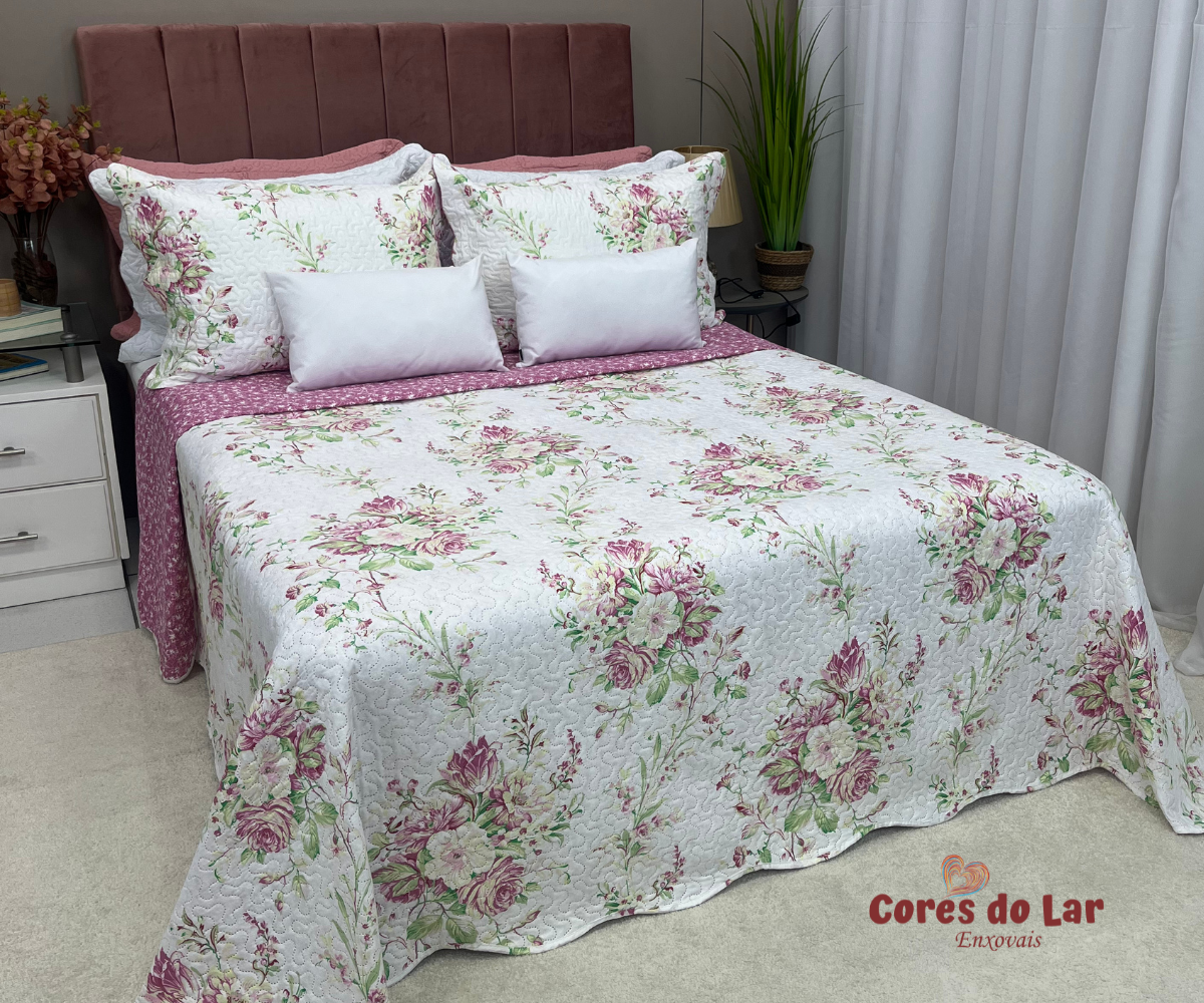 Kit Cobre Leito Casal Ultrasonic Bouti Design 03 Peças - Cores do Lar