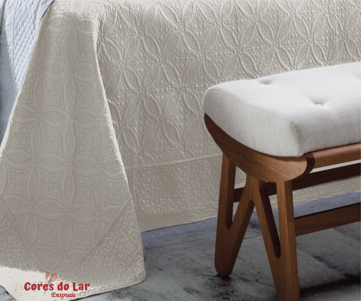 Kit Cobre Leito Casal Ultrasonic Bouti Design 03 Peças - Cores do Lar