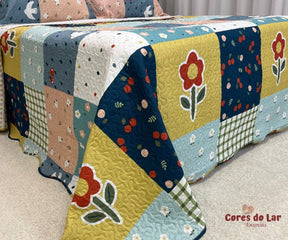 Kit Cobre Leito Casal Ultrasonic Bouti Design 03 Peças - Cores do Lar