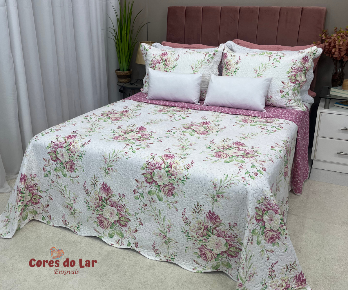 Kit Cobre Leito Casal Ultrasonic Bouti Design 03 Peças - Cores do Lar