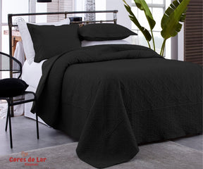 Kit Cobre Leito Casal Ultrasonic Bouti Design 03 Peças - Cores do Lar